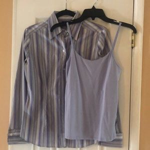NewYork & Company Button Down & Matching tank SZ S